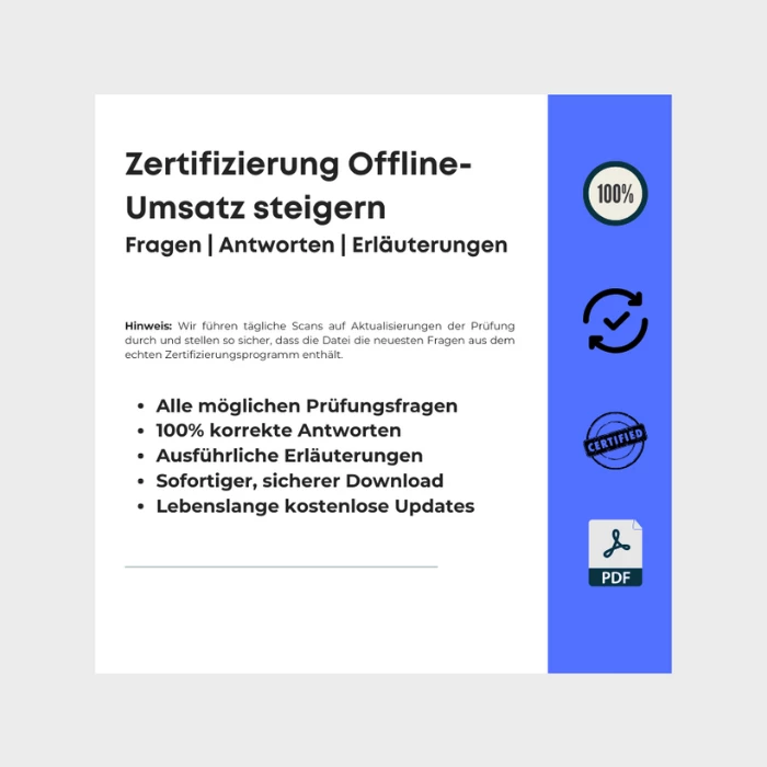 Antworten zur Zertifizierung Offline-Umsatz steigern